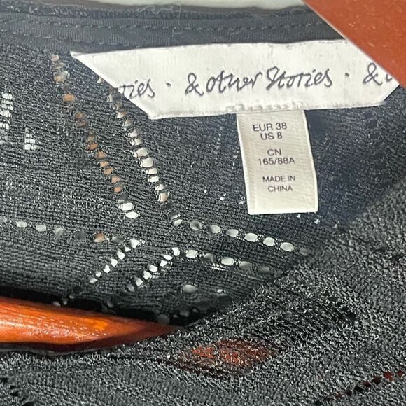 & Other Stories Crocheted Long Sleeve Blouse Size 8 - Picture 5 of 10